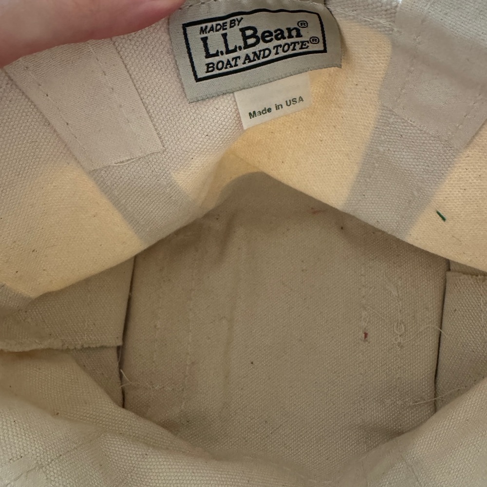 VTG RARE LL Bean Micro Mini Boat Tote Bag Canvas Turkey & Christmas Tree - Picture 3 of 4
